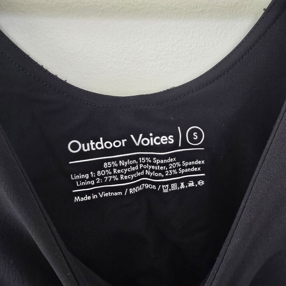 Outdoor Voices Jog Exercise Dress Size Small Mini Black Athleisure - Picture 5 of 10